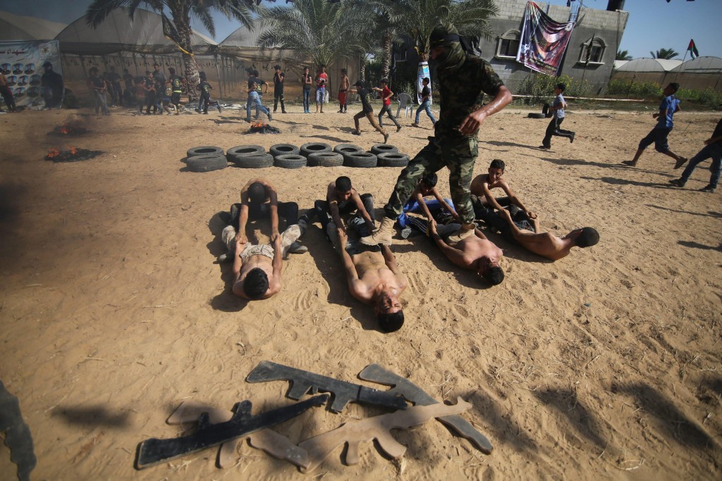 Military summer camp in Gaza Strip