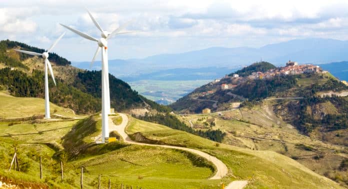 wind turbine in abruzzo