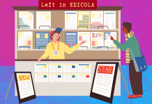 Edicole di Roma che vendono Left