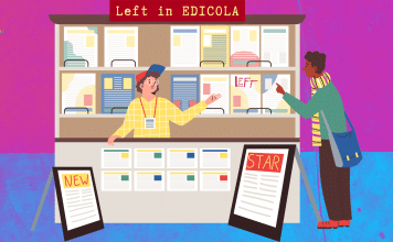 Edicole di Roma che vendono Left